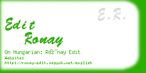 edit ronay business card