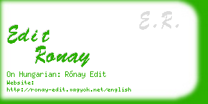 edit ronay business card